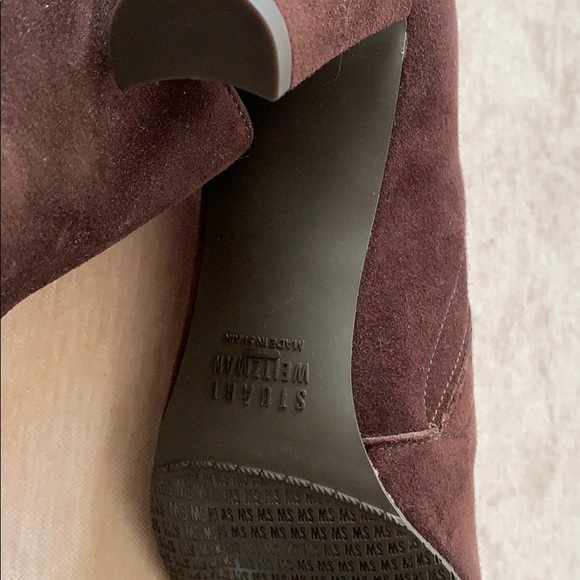Stuart Weitzman Brown Suede Slip On Booties - Picture 3 of 6